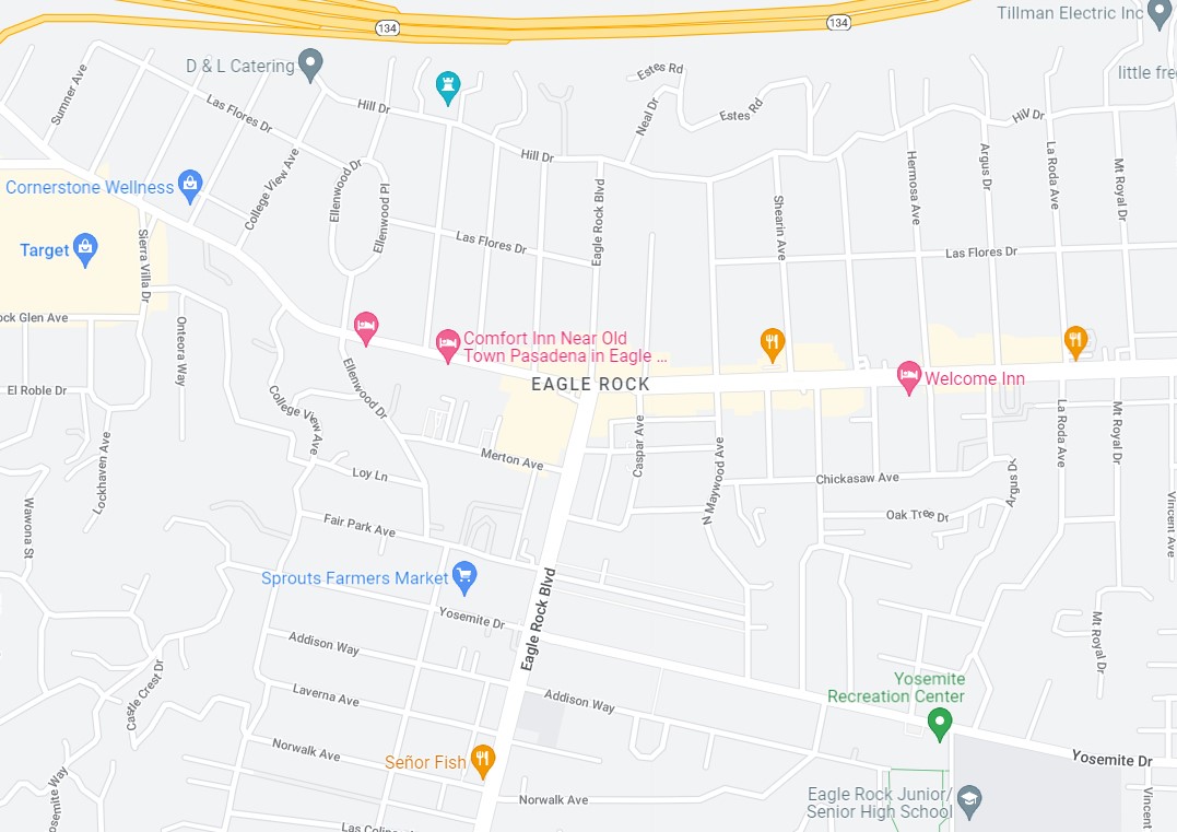 eagle rock google map